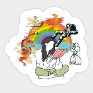 Imagination rocks! Sticker